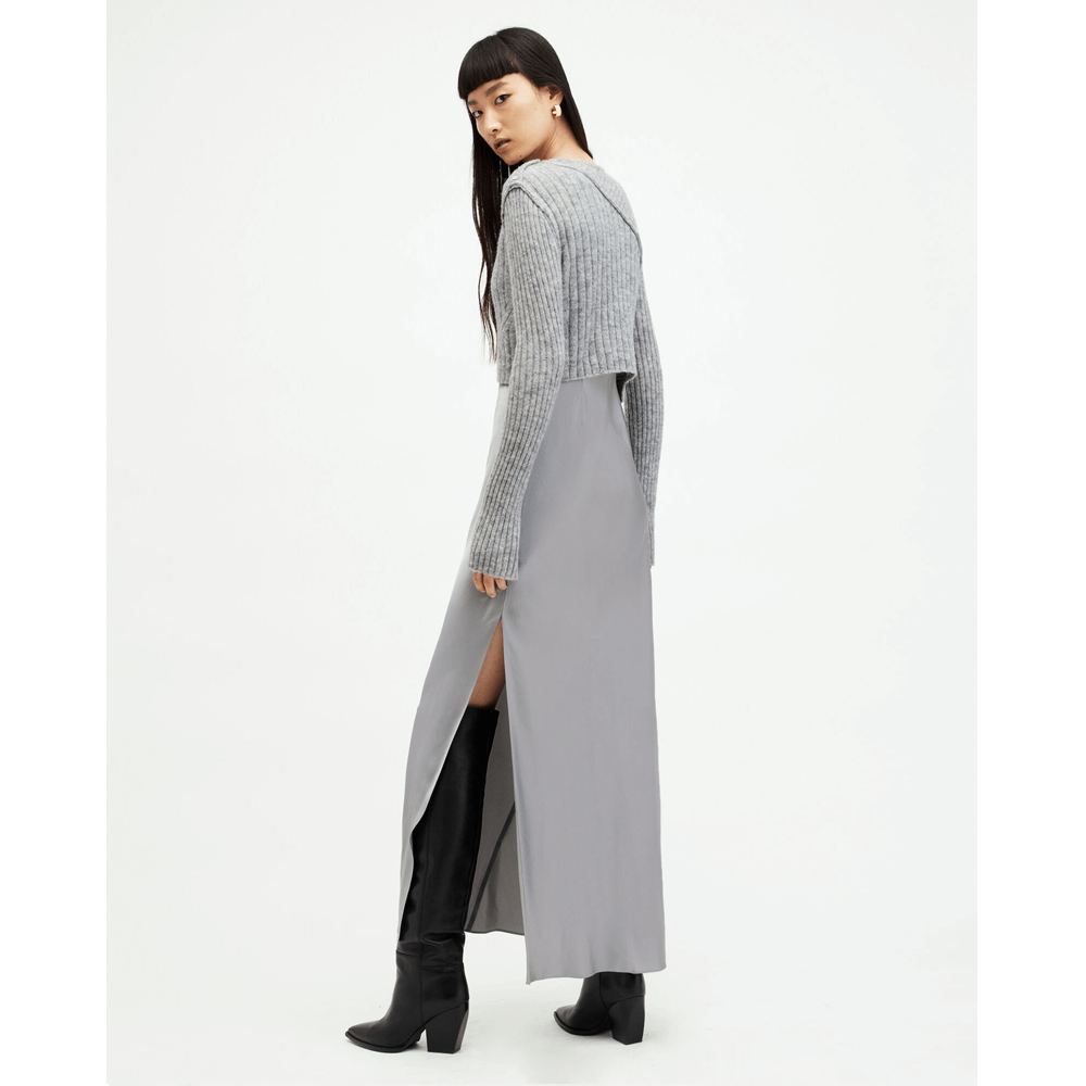Satin sales maxi cardigan